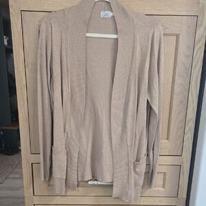 Cielo Women's Light Brown Open Front Cardigan